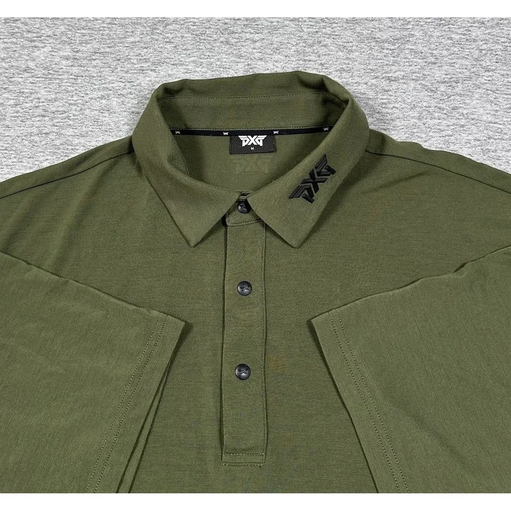 PXG Parsons Xtreme Golf Polo Shirt Mens Medium Green Performance Stretch